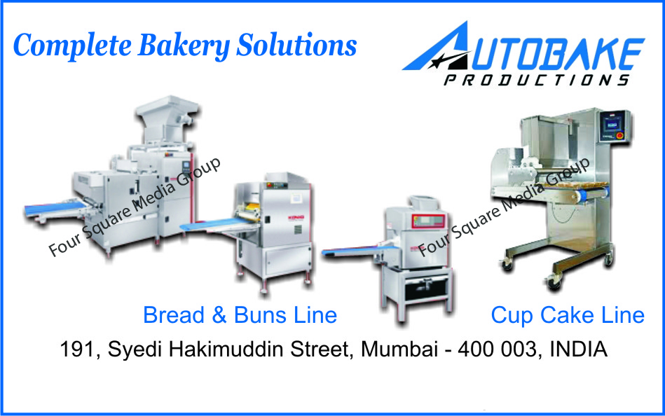 Bread Line, Buns Line, Cup Cake Line, Bakery Solutions