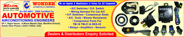 Automotive AC Parts, Car AC Components, Car AC Switches, Car AC Sk Switch, Car AC Wiring Harness, Car AC HP Switches, Car AC Compressor Seals, Car AC Tools, Car AC Blower Resistance, Car AC Compressor Ports, Car AC Relays, Car AC Amplifiers, Car AC Sensors,Car AC components