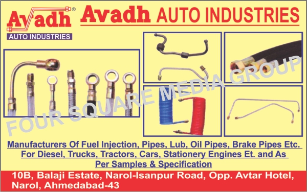 Fuel Injection Pipes, Lubricant Oil Pipes, Brake Pipes