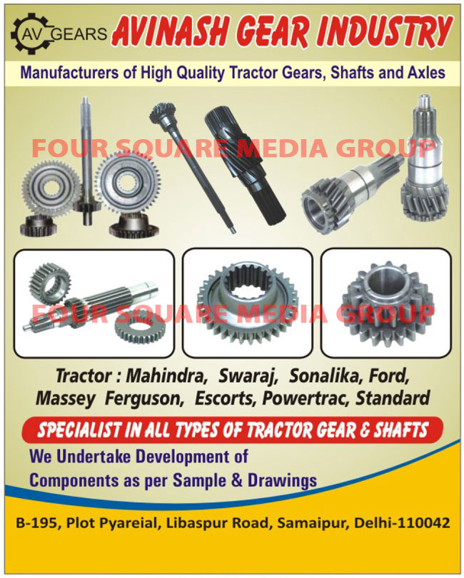 Tractor Gears, Tractor Axles, Tractor Shafts