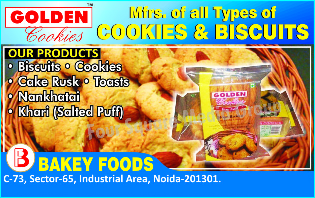 Biscuits, Cookies, Cake Rusk, Toasts, Nankhatai, Khari, Salted Puffs