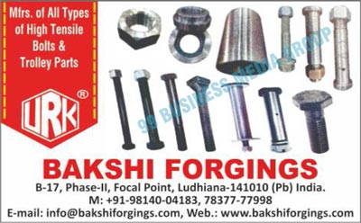 High Tensile Bolts, High Tensile Nuts, High Tensile Washers, Trolley Parts