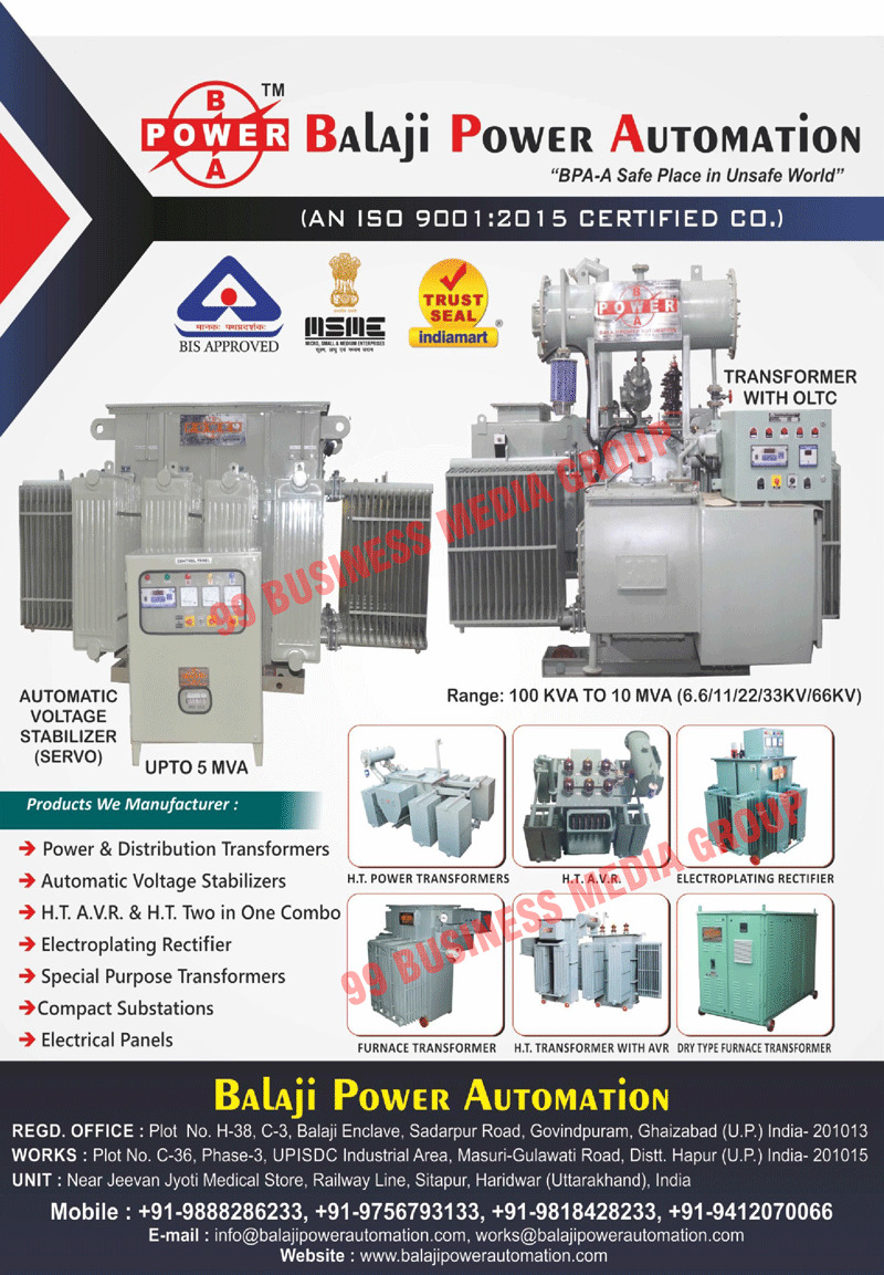 Power Transformers | HT AVR - Balaji Power Automation ...