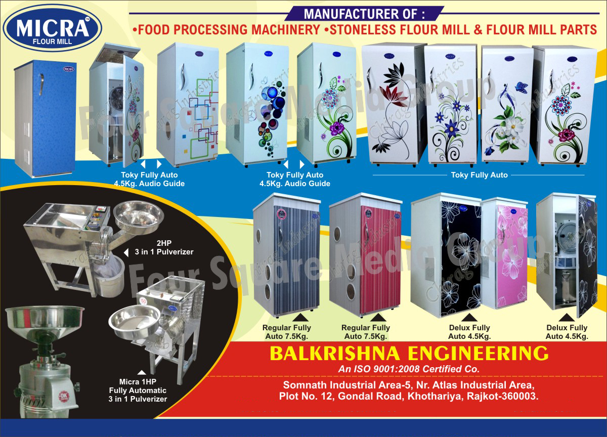 Food Processing Machines, Stoneless Flour Mill, Stoneless Flour Mill Parts, Food Pulverizers, Stoneless Atta Chakki, Stoneless Atta Chakki Parts