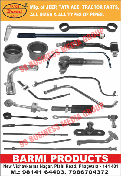 Tractor Spare Parts, Tata Ace Spare Parts, Jeep Spare Parts, Automotive Pipes, Tractor Parts