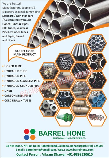 Standard Hydraulic Honed Tubes, Standard Hydraulic Honed Pipes, Non Standard Hydraulic Honed Tubes, Non Standard Hydraulic Honed Pipes, Customized Hydraulic Honed Tubes, Customized Hydraulic Honed Pipes, CDS Tubes, Seamless Pipes, Cylinder Tubes, Cylinder Pipes, Cylinder Barred, Cylinder Liners, Honed Tubes, Hydraulic Tubes, Hydraulic Pipes, Hydraulic Seamless Pipes, Hydraulic Cylinder Pipes, Hydraulic Liners, Carbon Steel Pipes, Cold Drawn Tubes