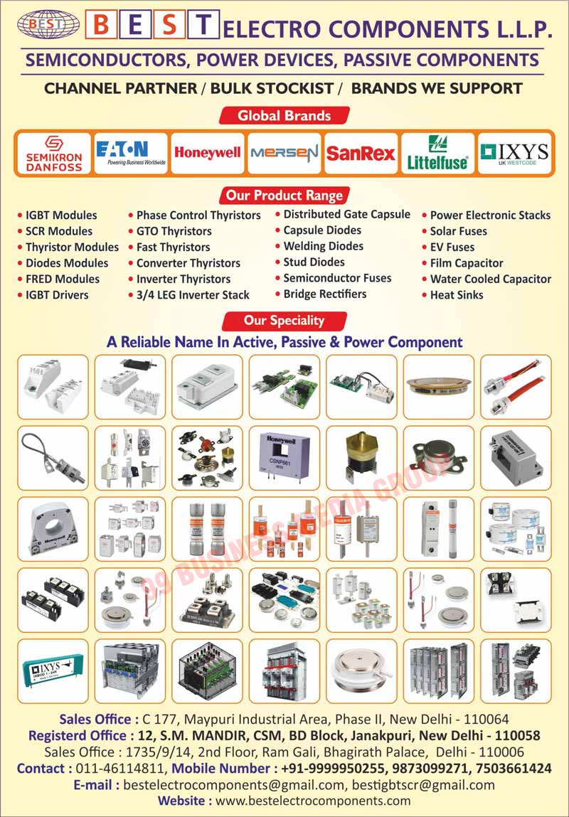 Power Diodes, Capsule Diodes, Capsule Thyristors, Diodes Modules, Stud Diodes, IGBT Modules, SCR Modules, Thyristor Modules, Fred Modules, Bridge Rectifiers, Power Modules, Semiconductor Fuses, Solar Fuses, EV Fuses, Heat Sinks, IGBT Drivers, Stacks, Welding Diodes, Temperature Sensors, Capacitors, Film Capacitors, Water Cooled Capacitors, Power Components, Thyristors, Diodes, Inverters, Converters, Semiconductors, Power Devices, Passive Components, Active Components, Power Components, Electronic Components, Phase Control Thyristors, GTO Thyristors, Fast Thyristors, Converter Thyristors, Inverter Thyristors, Leg Inverter Stacks, Distributed Gate Capsules, Power Electronic Stacks
