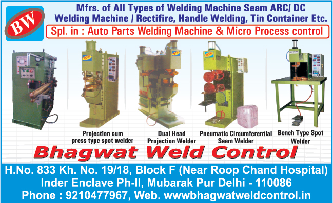 Seam ARC Welding Machines, Automotive Parts Welding Machines, Projection Cum Press Type Spot Welding Machines, Dual Head Projection Welding Machines, Pneumatic Circumferential Seam Welding Machines, Bench Type Spot Welding Machines, Micro Control Process Welding Machine, Automotive Spare Part Welding Machines,Welding Machine, Handle Welding