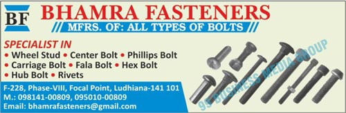 Wheel Studs, Center Bolts, Phillip Bolts, Fala Bolts, Hex Bolts, Hub Bolts, Rivets, Carriage Bolts, Bolts