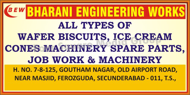 Wafer Biscuit Machines, Ice Cream Cone Machines, Wafer Biscuit Machine Spare Parts, Ice Cream Cone Machine Spare Parts, Wafer Biscuit Machine Job Works, Ice Cream Cone Machine job Works