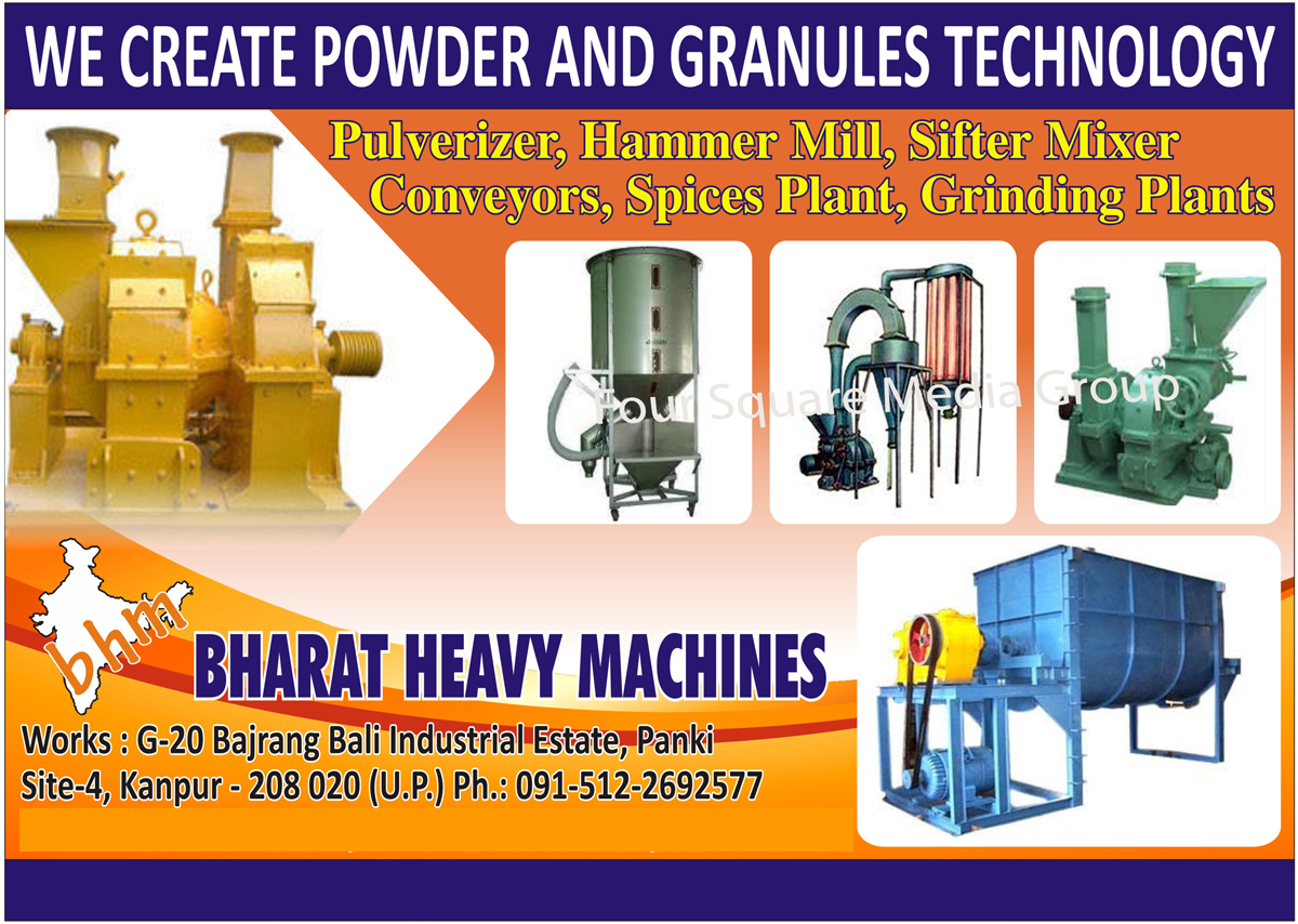 Impact Pulverizer, Hammer Mill, Sifter Mixers, Conveyors, Spices Plant, Grinding Plant