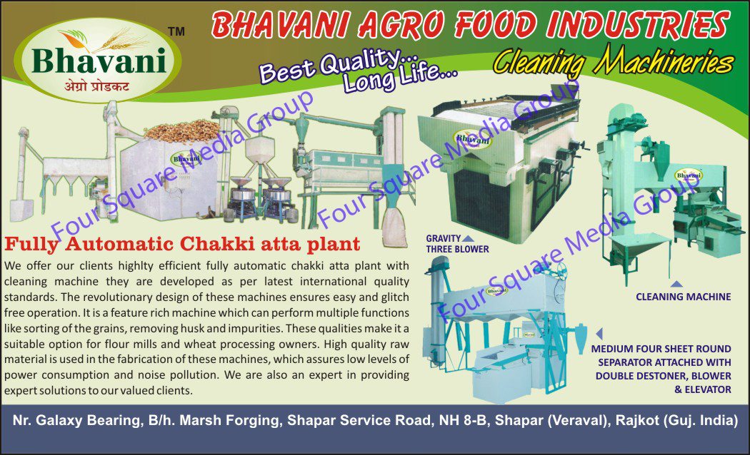 Atta Chakki Plants, Flour Plants, Gravity Three Blowers, Food Cleaning Machines