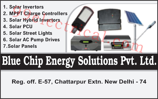 Inverters, Solar Panels, Solar Hybrid Inverters, Solar PCU, Solar Street Lights, Solar AC Pump Drives, Mppt Charge Controllers, Solar Power Control Units