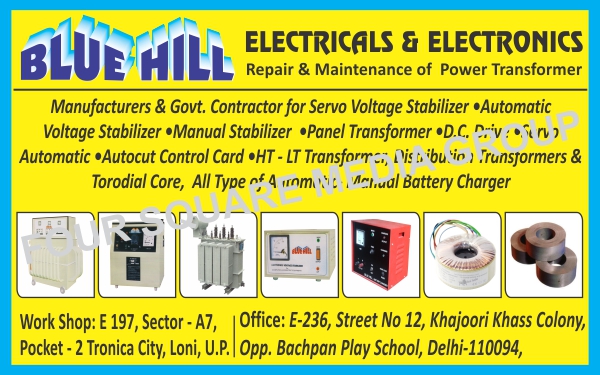 Servo Voltage Stabilizers, Automatic Voltage Stabilizers, Manual Stabilizers, Panel Transformers, DC Drive, Autocut Control Card, HT Transformers, LT Transformers, Distribution Transformers, Automatic Battery Charger, Manual Battery Charger