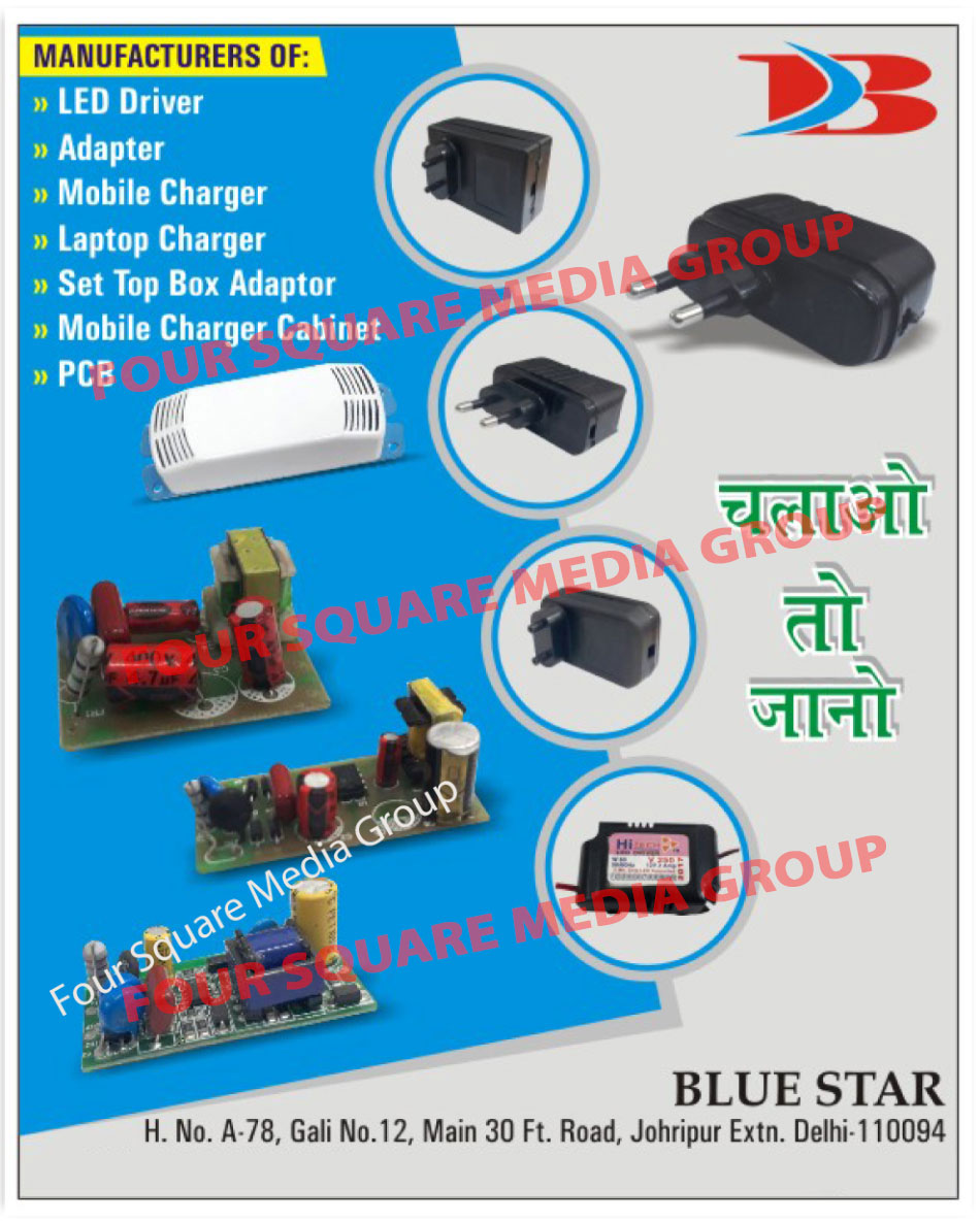 Led Drivers, Adapters, Mobile Chargers, Laptop Chargers, Set Top Box Adapters, Mobile Charger Cabinets, PCB, Printed Circuit Boards