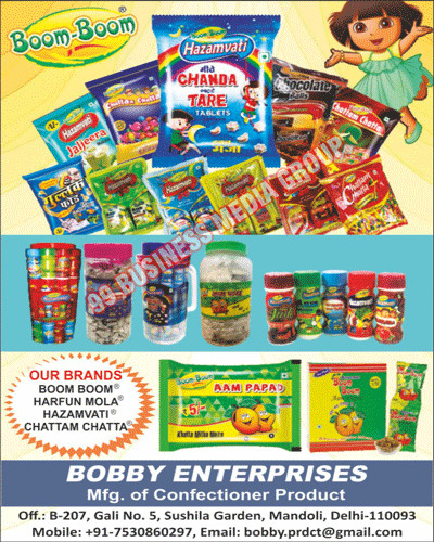 Chat Pati Golies, Jaljeera Masalas, Masala aam Papads, Mango Fruit Bars, Mouth Fresheners, Khatta Mitha Aam Papads, Confectionery Items, Confectionery Products