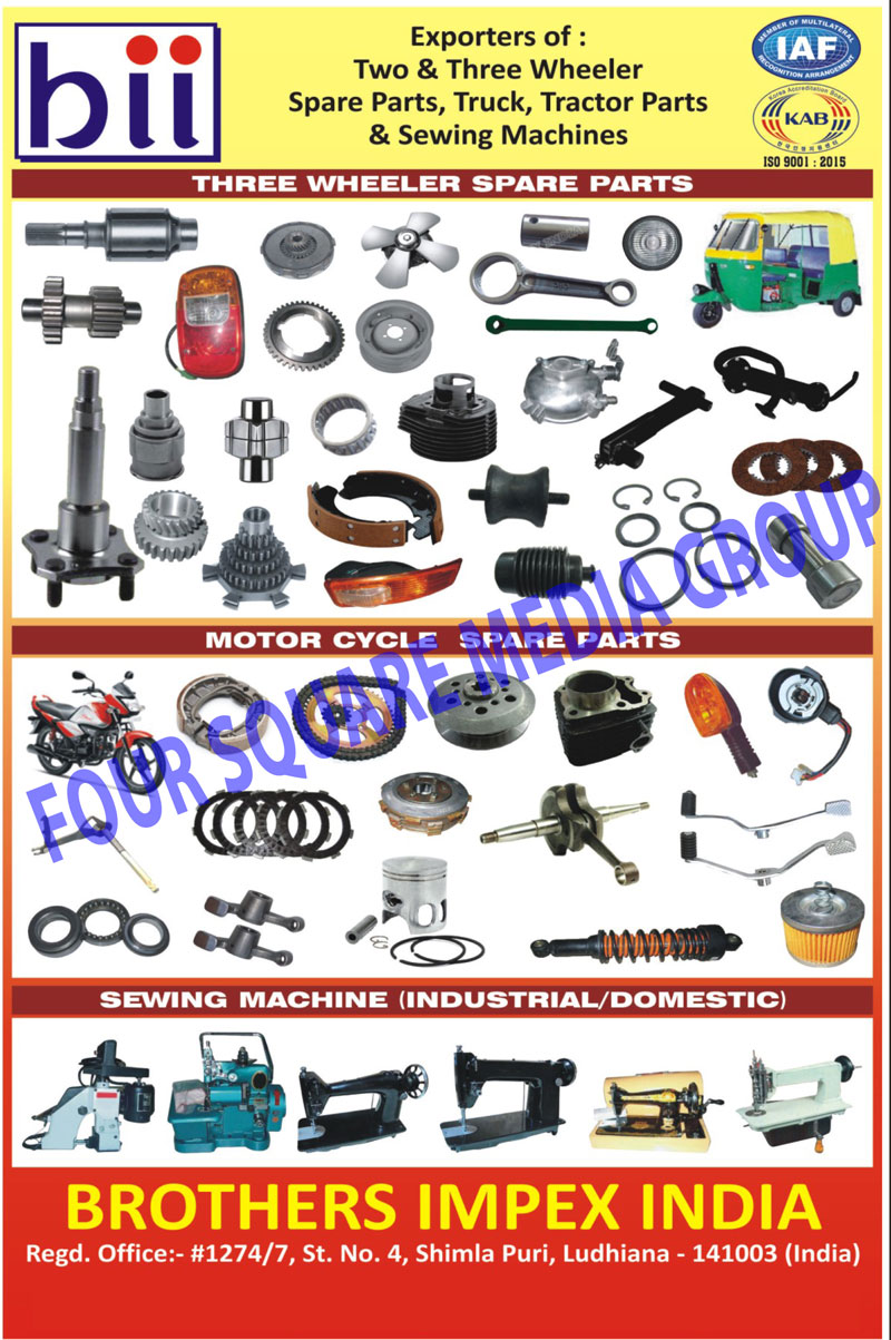 Three Wheeler Spare Parts Manufacturers In India