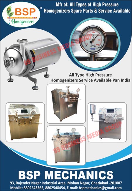 High Pressure Homogenizer Spare Parts