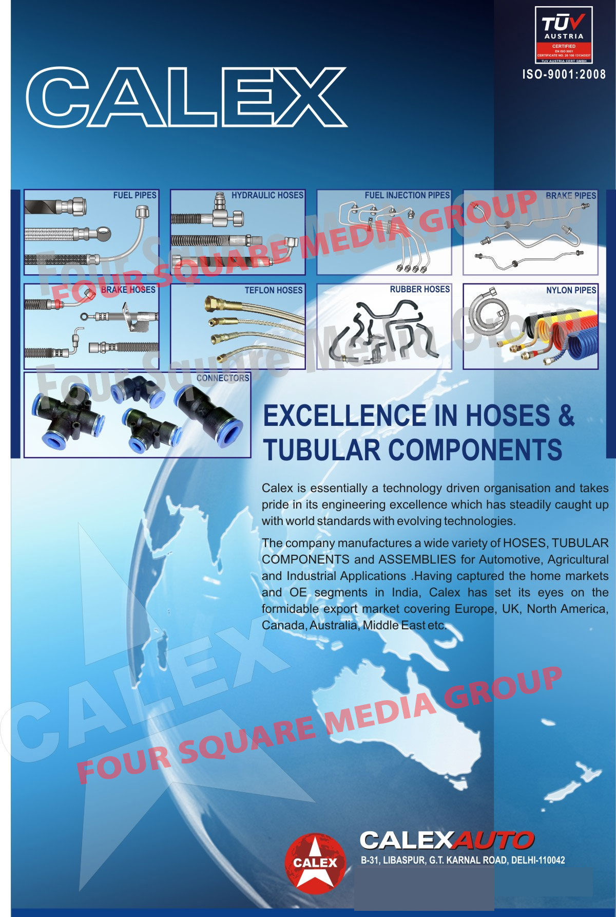 Fuel Pipes, Hydraulic Hoses, Fuel Injection Pipes, Brake Hoses, Teflon Hoses, Rubber Hoses, Industrial Application Connectors, Brake Pipes, Nylon Pipes, Tubular Components, Automotive Connectors, Automotive Hoses, Automotive Tubular Components, Automotive Assemblies, Agricultural Hoses, Agricultural Tubular Components, Agricultural Assemblies, Industrial Application Hoses, Industrial Application Tubular Components, Industrial Application Assemblies