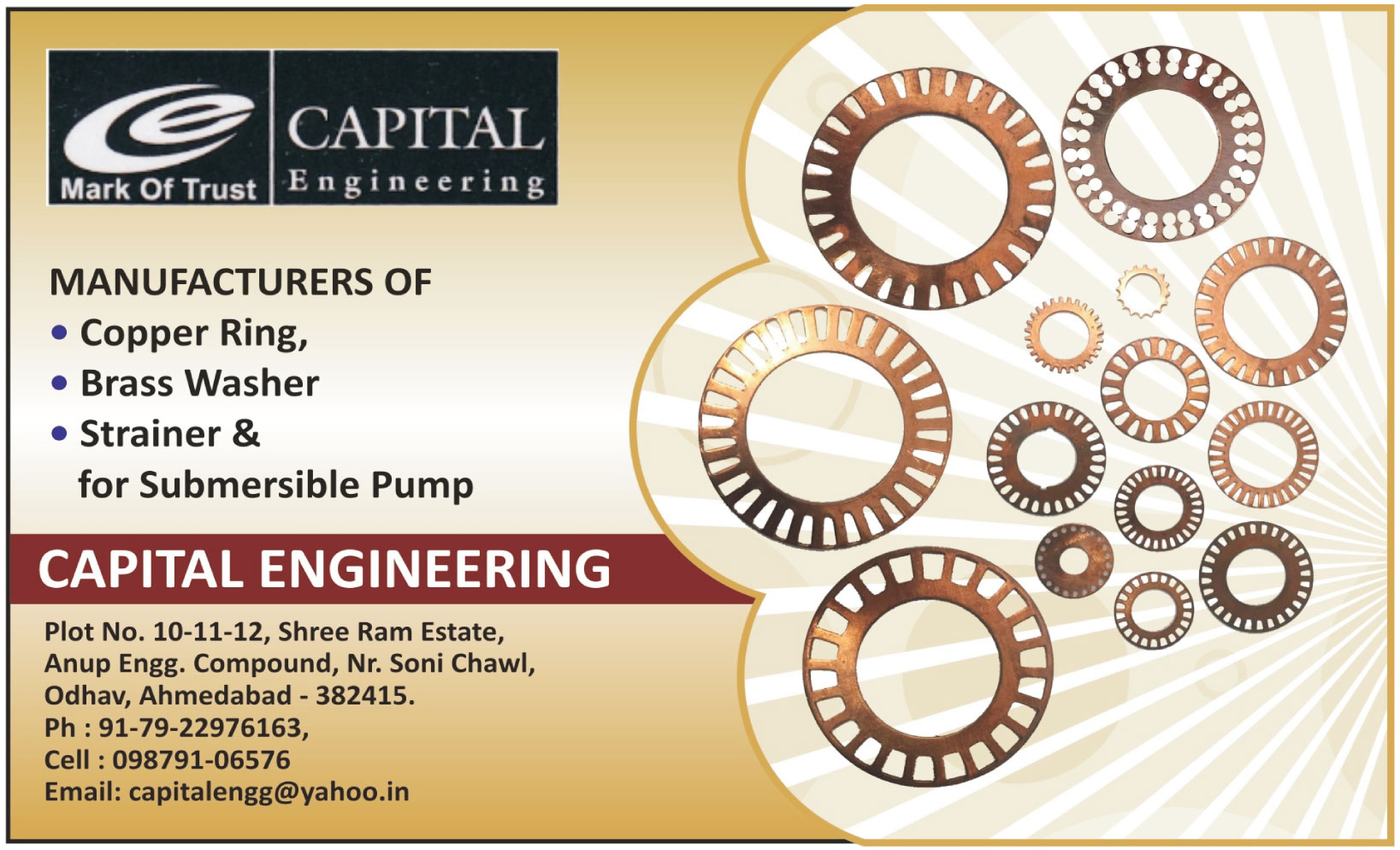 Copper Rings, Brass Washers, Submersible Pump Strainer, Strainer For Submersible Pumps