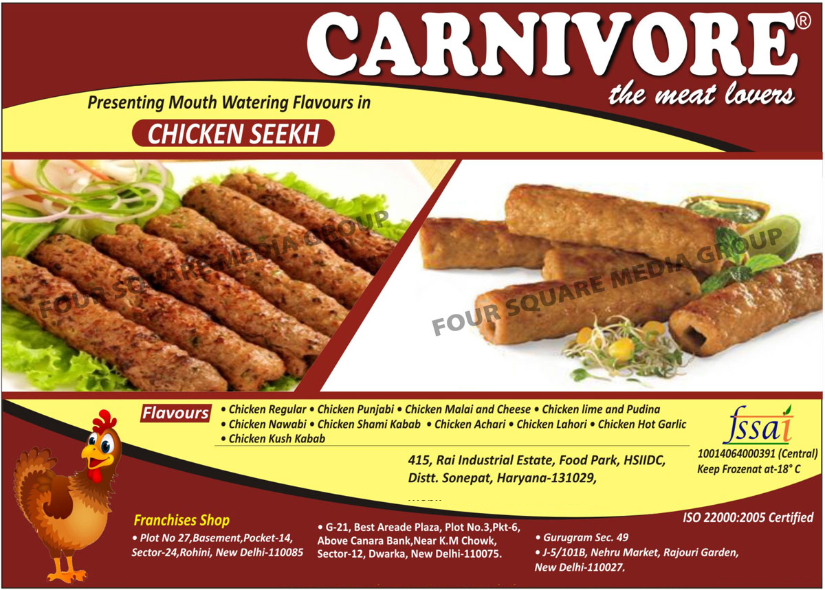 Frozen Chicken Products, Frozen Seekh Chicken, Frozen Regular Chicken, Frozen Punjabi Chicken, Frozen Malai Chicken, Frozen Cheese Chicken, Frozen Lime Chicken, Frozen Pudina Chicken, Frozen Nawabi Chicken, Frozen Shami Kabab Chicken, Frozen Achari Chicken, Frozen Lahori Chicken, Frozen Hot Garlic Chicken, Frozen Kush Kabab Chicken