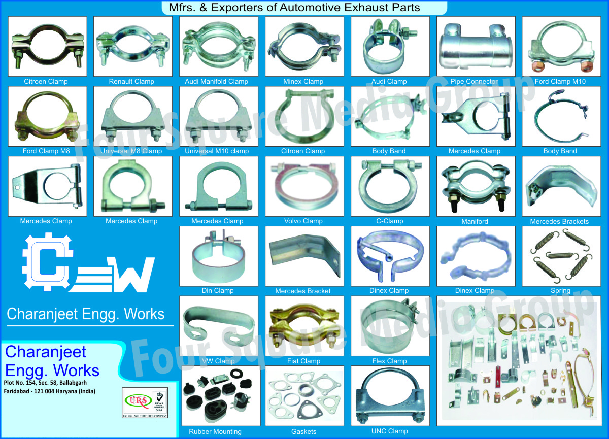 Automotive Exhaust Parts, Automotive Clamps, Automotive Pipe Connectors, Automotive Springs, Automotive Rubber Mountings, Automotive Gaskets