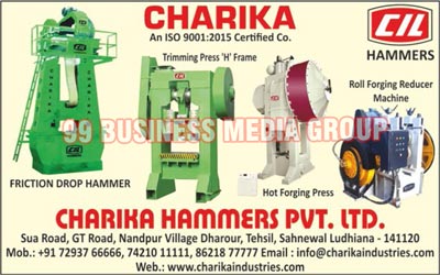 Hot Forging Press Machines, Roll Forging Reducer Machines, Trimming Press H Frame Machines, Friction Drop Hammer Machines