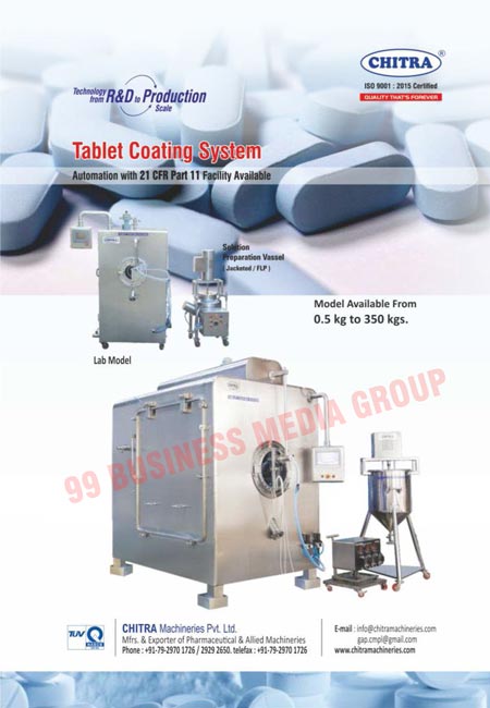 Laboratory Equipments, Fluid Bed Dryers, Fluid Bed Multi Technologies, Tablet Coating Systems, Rapid Mixer Granulators