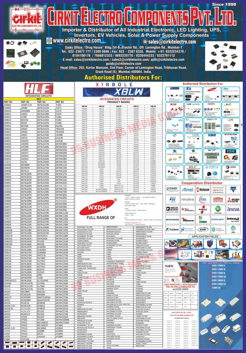 Electrolytic Capacitors, Led Drivers, Integrated Circuits, Semiconductors, Led Displays, Bridge Rectifiers, Batteries, Alkaline Batteries, Zinc Chloride Batteries, Carbon Zinc Batteries, Li Ion Rechargeable Batteries, NIMH Rechargeable Batteries, NICD Rechargeable Batteries, Lithium Batteries, Coin Batteries, Watch Batteries, Hearing Aid Batteries, Battery Holders, Soldering Materials, Test Instruments, PCBs, Printed Circuit Boards, Solder Pastes, Fluxes, Solder Wires, Wave Soldering Alloys, Oscilloscopes, Multimeters, Pirometers, Peltier Modules, Interface Modules, Interface Devices, Sensors, Transducers, Temperature Sensors, Ultrasonic Sensors, Security Magnetic Sensors, Tilt Sensors, Vibration Sensors, Humidity Sensors, Gas Sensors, Pressure Sensors, Protection Devices, Glass Tube Fuses, Resettable PPTC Fuses, Auto Fuses, Gas Discharge Tubes, Thermostats, Power Supplies, Converters, AC DC Converters, DC DC Converters, Led Power Supplies, Din Rail Power Supplies, Chargers, Compact Switching Power Supplies, Acoustics, Electromagnetic Buzzers, Piezo Buzzers, SMD Buzzers, Electret Microphones, Alarm Sirens, Fans, DC Tangential Blowers, AC Fans, DC Fans, Fan Guards, Heat Sinks, Led Lights, Led Bulbs, Led Panels, Led Panel Lights, Led Tube Lights, Led Tubes, Led Flexible Strips, Flexible Led Strip Lights, Led Modules, Led Car Lights, Led Flood Lights, Led Street Lights, Industrial Led Lights, Led Industrial Lights, Displays, TN Displays, STN Displays, FSTN Displays, Graphic Displays, Alphanumeric Displays, TFT Displays, Customised LCD Displays, Customized LCD Displays, Digital Signage Solutions, Optoelectronics, Standard Led Diodes, Bi Color Leds, Multi Color Leds, Super Bright Leds, Optocouplers, Photo Diodes, Photo Transistors, Led Matrices, Led Back Lights, Relays, Automotive Relays, Power Relays, Signal Relays, Latching Relays, Halogen Free Relays, SSR Relays, Reed Relays, Crystals, Crystal Resonators, XO Crystals, OCXO Crystals, TCXO Crystals, VCXO Crystals, VCO Crystals, Monolithic Crystal Filters, Ceramic Filters, SAW Filters, PLL Synthesizers, Duplexers, Programable RTCs, Inductors, Axial Inductors, Vertical Inductors, Power Inductors, Ferrite Beads, SMD Choke Coils, EMI Filters, Encapsulated Transformers, Toroidal Transformers, Current Transformers, Resistors, Thermistors, Varistors, SMD Resistors, THT Resistors, Standard Resistors, Precision Resistors, Power Resistors, Resistor Networks, Potentiometer Trimmers, Cermet Trimmers, NTC Thermistors, PTC Thermistors, SMD Varistors, THT Varistors, Capacitors, MLCC Capacitors, Ceramic Capacitors, Film Capacitors, Polymer Capacitors, Tantalum Capacitors, Super Capacitors, Motor Capacitors, High Voltage Capacitors, Ceramic Trimmer Capacitors, Wireless Products, Modules, Bluetooth Modules, GPS Receivers, Zigbee Modules, Wifi Modules, GSM Modules, GPRS Modules, Antennas, Microcontrollers, Micro Controllers, Peripheral Circuits, SD Cards, Micro SD Cards, Logic Integrated Circuits, Converters, Voltage Regulators, Analog Signal ICs, Mixed Signal ICs, Diodes, Transistors, Triacs, Thyristors, Connectors, Mechanical Parts, Sockets, Terminal Block Connectors, D Sub Connectors, IDC Connectors, Board To Board Connectors, Modular RJ Connectors, Combo Connectors, DIN Style Connectors, Industrial Connectors, Panel Connectors, Car Connectors, Tact Switches, DIP Switches, Toggle Switches, Rocker Switches, Micro Switches, Push Button Switches, Vandal P roof Switches, Automotive Switches, Mosfets, Schottky Diodes, Ultra Fast Diodes, Micro Voltage Transformers, Industrial Electronic Components, Leds, Electric Automobiles, Electric Charging Piles, Electric Bicycles, Electric Welding Machines, Electric Tools, Industrial Sewing Machines, Switching Power Supplies, Inverters, Solar Energies, Wind Energies, Household Electricals, Inchange Semiconductors, Electric Scooters, Positive Regulators, Shunt Regulators, Three Terminal Regulators, PC Power Supplies, Character Modules, Graphic Modules, Sensor Control ICs, Voltage Stabilizing Series, Micro Precision Current Transformers, SCR Modules, SCR Diode Modules, Diode Diode Modules, Electronic Circuits, IGBTs, IGBT Modules, Voltage Regulator IC