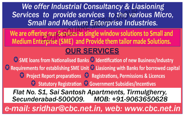 Liasioning Services, Project Report Preparations, Registration Service Provider, Permission Service Provider, Licences Service Provider, Statutory Registration Service Provider, SME Loans from Nationalised Banks