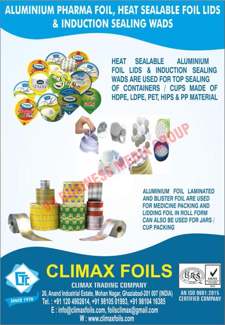 Heat Sealable Aluminium Foil Lids, Pharma Strips, Aluminium Foil Laminated Foils, Aluminium Foil Blister Foils, Laminated Foil Lids, Induction Sealing Wads, Aluminium Pharma Foils, Heat Sealable Foil Lids, Top Sealing Used Containers, HDPE Cup Materials, LDPE Cup Materials, PET Cup Materials, HIPS Cup Materials, PP Cup Materials, Medicine Packaging Aluminium Foils, Medicine Packaging Blister Foils, Jar Packaging Roll Form Lidding Foils, Cup Packaging Roll Form Lidding Foils