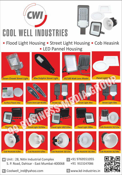 Flood Light Housings, Street Light Housings, Cob Heatsinks, Led Panel Housings