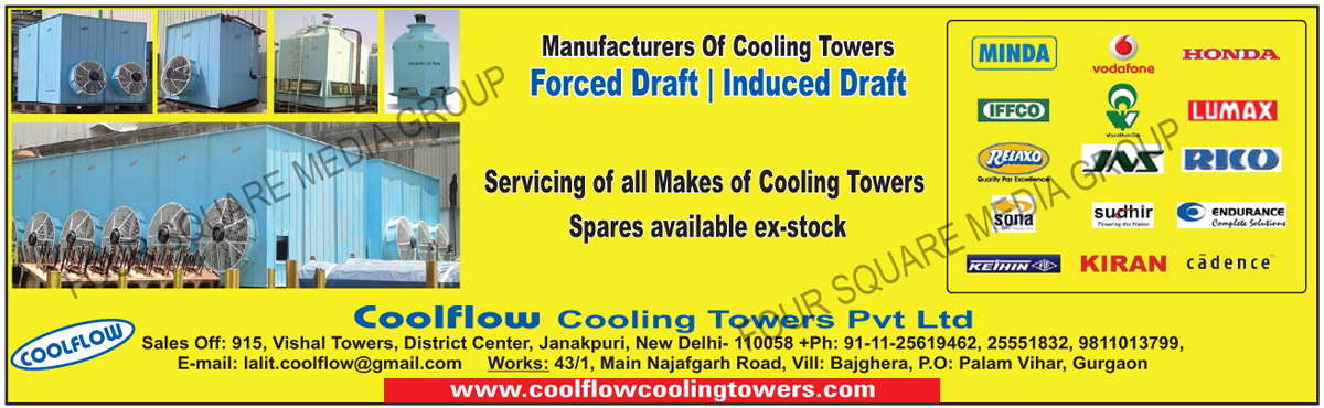 Forced Draft Cooling Towers, Induced Draft Cooling Towers, Cooling Tower Spare Parts