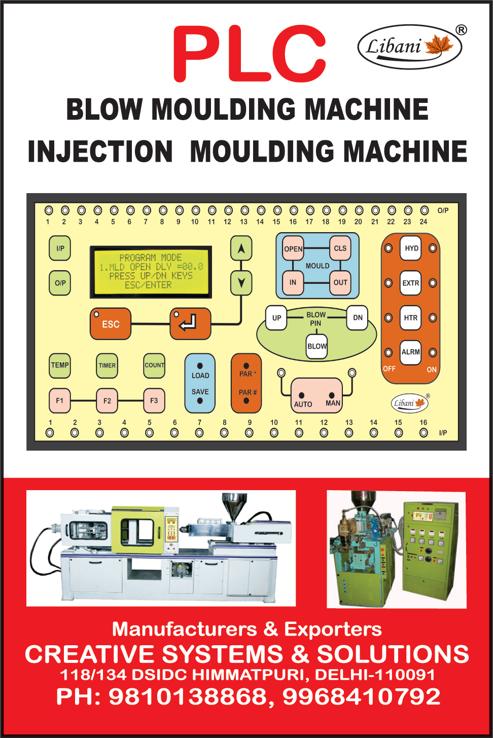 Blow Moulding Machines, Injection Moulding Machines