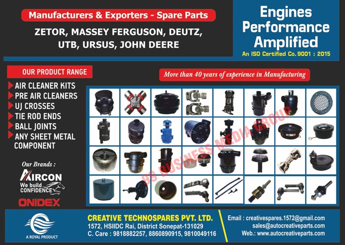 Automotive Sheerings, Automotive Suspension Components, Air Intake Filtration Kits, Propeller Shaft Components, Air Cleaner Kits, Pre Air Cleaners, UJ Crosses, Tie Rod Ends, Ball Joints, Sheet Metal Components, Automotive Spare Parts, Zetor Spare Parts, Massey Ferguson Spare Parts, Deutz Spare Parts, UTB Spare Parts, Ursus Spare Parts, John Deere Spare Parts