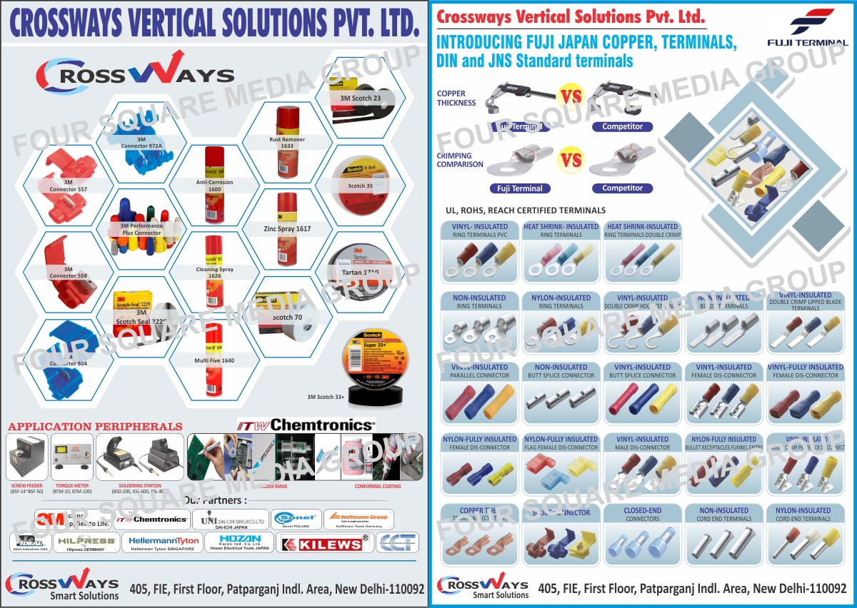 3M Tapes, Cleaners, Adhesives, Connectors, Power Tools, Hand Tools, Pneumatic Tools, Air Tools, Cutting Tools, Abrasives, Fasteners, Terminals, Testing Instruments, Measuring Instruments, Antistatic Consumables, Glass Cloth Tapes, 3M Connectors, Jointing Compounds, HS Tubings, 3M Resins, Electric Screw Drivers, Screw Driver Bits, Ideal Strippers, Hozan Tools, Tool Kits, Jointing Kits, Soldering Thermometers, 3M Adhesive Removers, Safety Products, Safety Shoes, Safety Belts, Safety Helmets, Respirators, Safety Glasses, Control Panel Products, Lane Marking Tape, Spray, Responsible Spray, WT Sealant, Insulation Paper, Cable Jointing, Heat Shrink, Electronic Solution, Bumpon, Cable Management Product, Fire Protection Product, Coating, Oil Chemical Spill Control, Glass Films, Matting, Filtration Product, Cleaning Product, Scanner