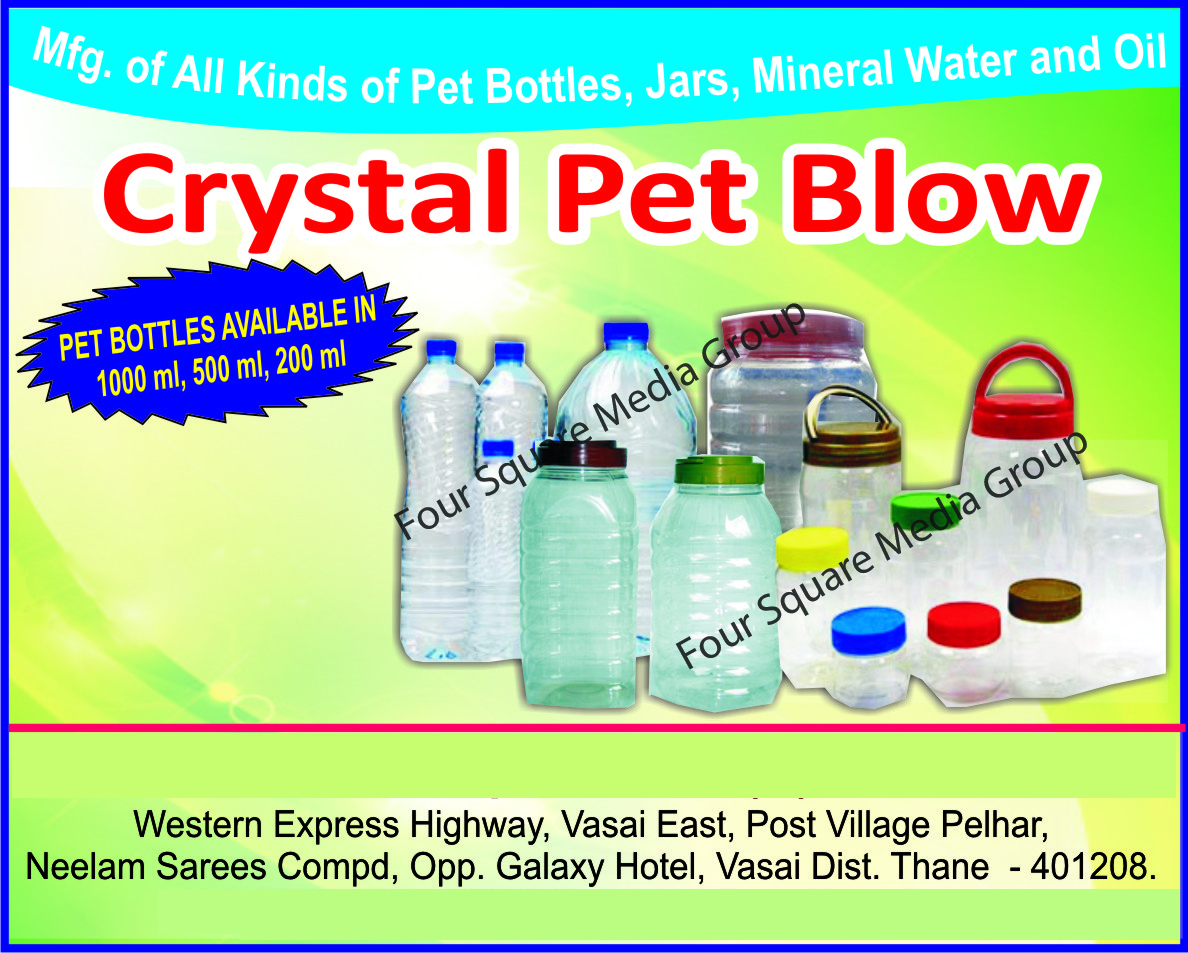 Pet Bottles, Jard, Minerals Water Bottles, oil bottles