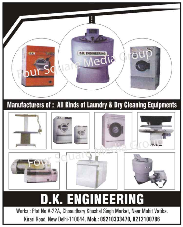 Laundry Equipment, Dry Cleaning Equipment