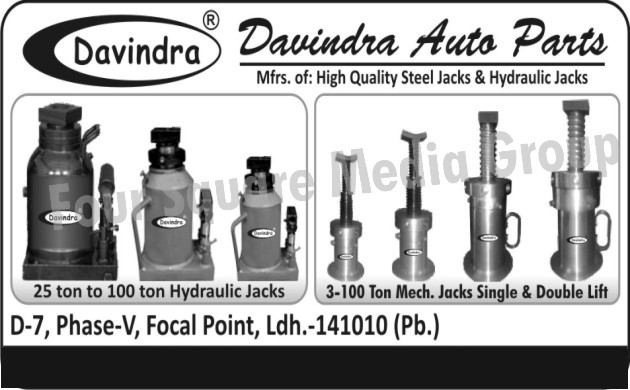 Hydraulic Jacks, Steel Jacks, Single Lift Mechanical Jacks, Double Lift Mechanical Jacks, Rotavator Rotters, Rotavator Flanges, Rotavator Dust Covers