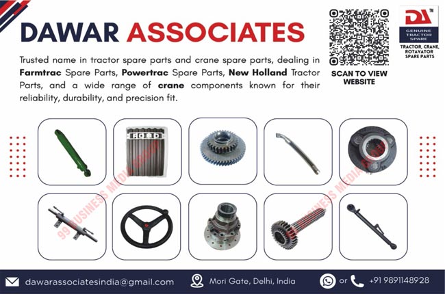 Tractor Spare Parts, Crane Spare Parts, Rotavator Spare Parts, Farmtrac Spare Parts, Powertrac Spare Parts, Tractor Parts, Crane Components