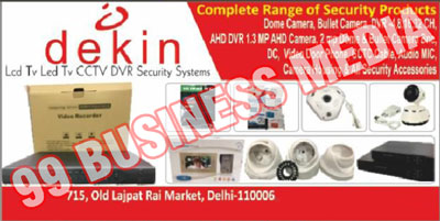 Dome Cameras, Bullet Cameras, DVR AHD Cameras, Bullet Camera BNCs, Video Door Phones, CCTC Cables, Camera Housings, Accessories