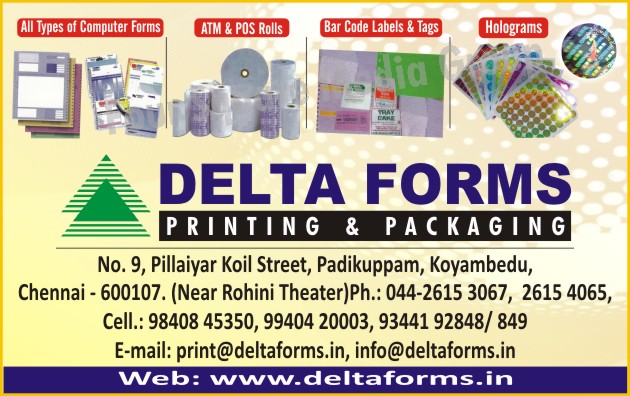 Computer Forms, ATM Paper Rolls, POS Paper Rolls, Bar Code Labels, Bar Code Tags, Holograms