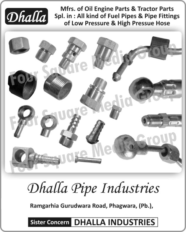 Oil Engine Parts, Tractor Parts, Fuel Pipes, Pipe Fittings of Low Pressure Hose, Pipe Fittings of High Pressure Hose