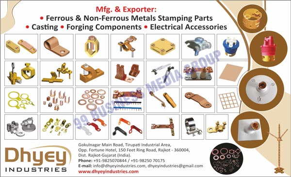Ferrous Metal Stamping Parts, Non Ferrous Metal Stamping Parts, Castings, Forging Components, Electrical Accessories