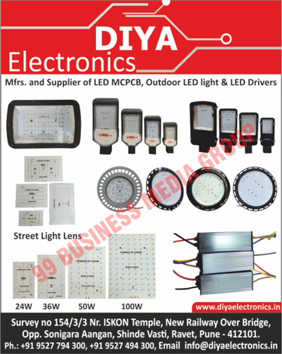 Street Light Lens, Led MCPCBs, Outdoor Led Light, Led Drivers, Outdoor Lights