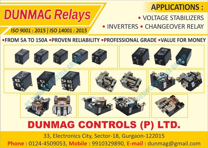 Voltage Stabilizer Relays, Inverter Relays, Changeover Relays, DC Relays, Power Relays, Voltage Stabilizers, Inverters, Changeover Switches, Horizontal Relays