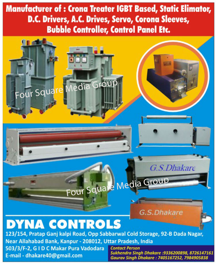 Transformers, DC Motors, Batteries Chargers, Inverters, Electroplating Rectifiers, Control Panels, Welding Machines, Welding, IGBT Based Crona Treater, Static Elimator, DC Drivers, AC Drivers, Servo Motor, Corona Sleeves, Bubble Controllers