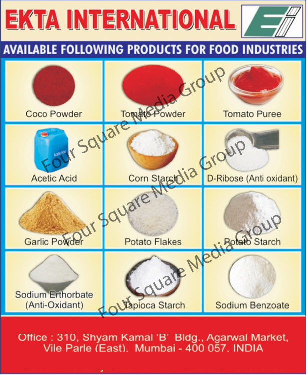 Coco Powder, Tomato Powder, Tomato Puree, Corn Starch, Acetic Acid, Garlic Powder, Sodium Benzoate, Tapioca Starch, Potato Flakes, Potato Starch, Sodium Erthorbate, D Ribose, Anti Oxidants , Antioxidant, D Ribose