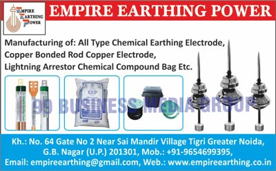 Chemical Earthing Electrodes, Copper Bonded Rod Copper Electrodes, Lightning Arrestor Chemical Compound Bags, Copper Bonded Rods, Copper Electrodes