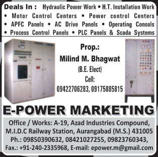 Hydraulic Power Work, Motor Control Centers, Apfc Panels, Ac Drive Panels, Operating Console, Process Control Panels, Plc Panels, HT Installation Work, Power Control Center